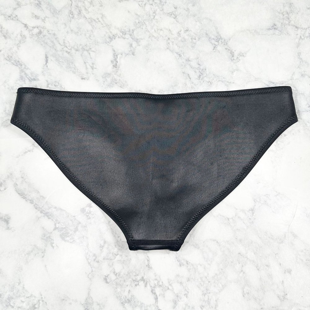 Triangl Black Matte Neoprene Bikini Bottom - Picture 2 of 7